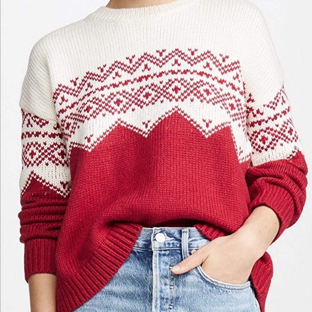 Velvet by Graham & Spencer Leanna Oversized Ski Sweater Chunky‎ Knit Size Small